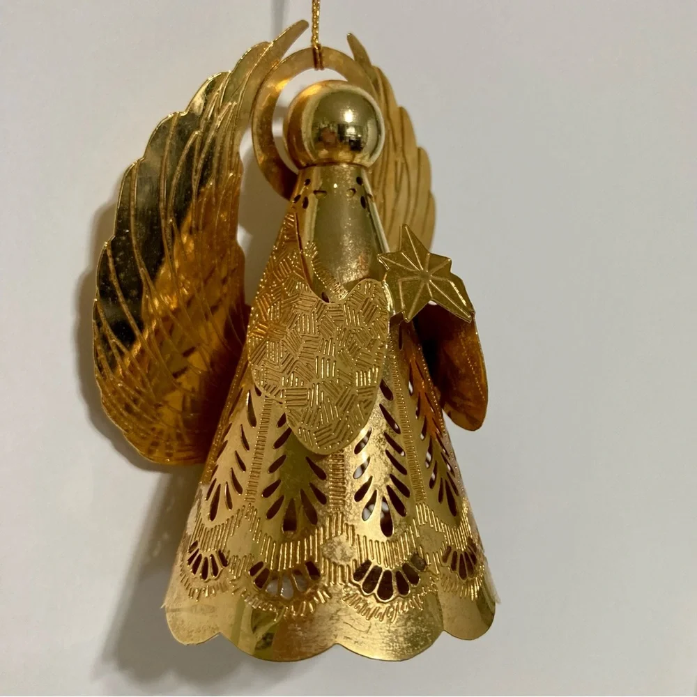 Hallmark Keepsake 1988 Miniature Ornament “Heavenly Glow” Etch Brass 3